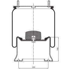 Air Spring Assembly - TMC Air 11T / Truck, Trailer